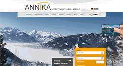 Desktop Screenshot of annika-appartements.com