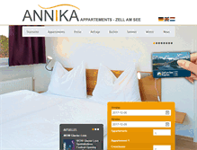 Tablet Screenshot of annika-appartements.com